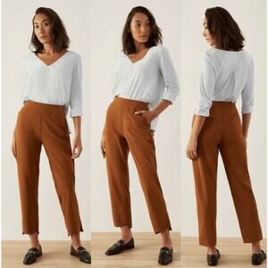 Aday Straight Up Dress Pants in Pecan Brown Size Small